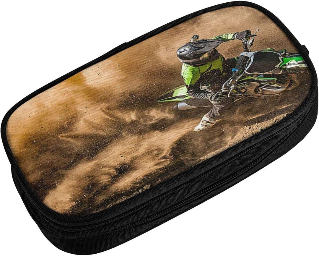 Federmäppchen Mäppchen Motocross Dirtbike 013 Federtaschen Stiftetasche Geeignet für Schule Büro Jun