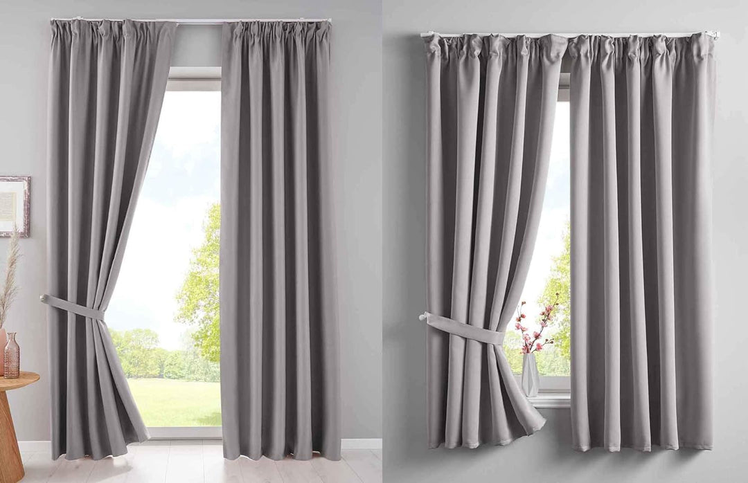 Gardinenbox Vorhang Blickdicht »Newyork« verdeckte Schlaufen Grau HxB 225x295 cm 1er-Pack Thermo-Gar