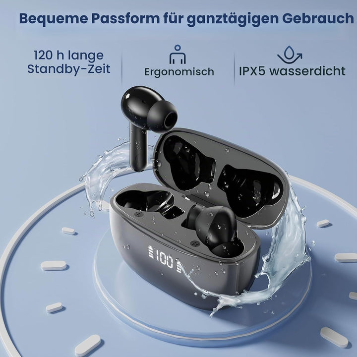 AI Kopfhörer Übersetzer, 3-in-1 Sprachübersetzer Kopfhörer 150+ Sprachen mit App, 6 Übersetzungsmodi