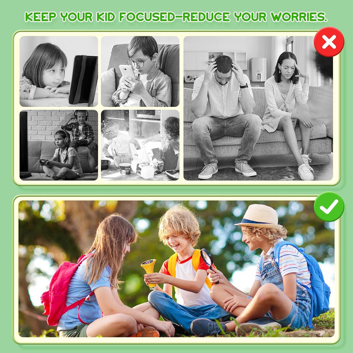 Mikroskop für Kinder, Ashfly 1000X Taschenmikroskop mit 2,0" IPS-Bildschirm USB Microscope Lupe, 8 L