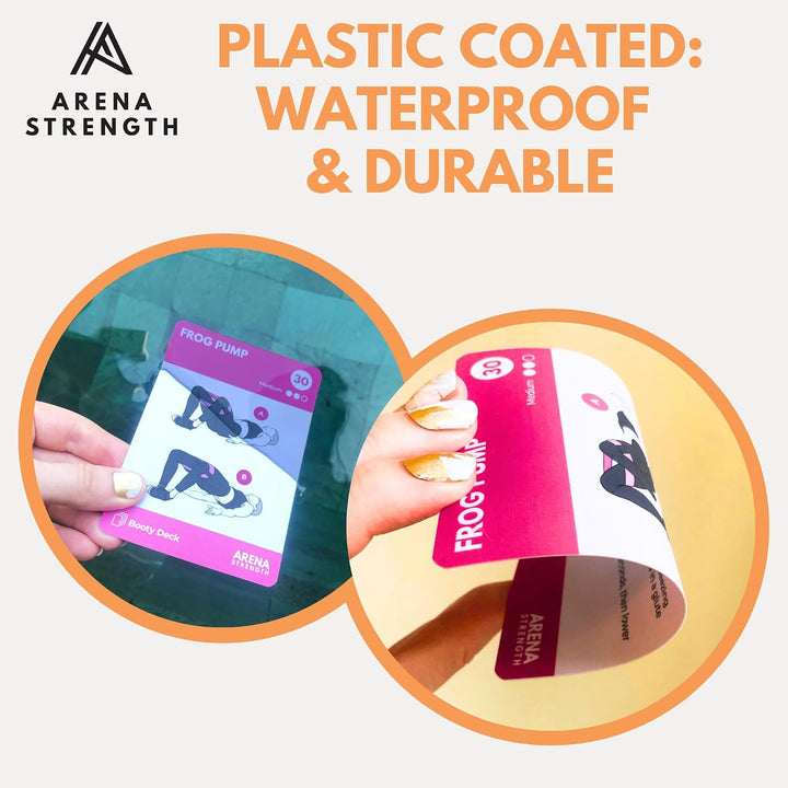 Arena Strength Workout-Karten - Instruktions-Fitness-Deck für Booty-Band-Workouts, Anfänger-Fitness-