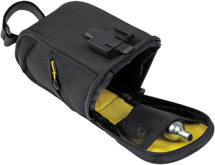 Topeak Aero Wedge Pack DX Satteltasche Schwarz 0,9 L, Fahrradtasche aus 600D Polyester mit QuickClic