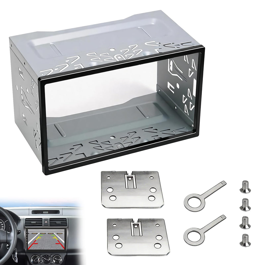 Auto Radio Montage Rahmen 2DIN Doppel Metallrahmen Halterung Faszienmontageset für Doppel DIN Auto R