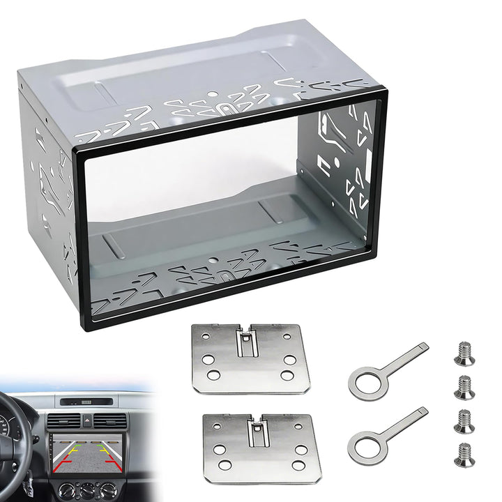 Auto Radio Montage Rahmen 2DIN Doppel Metallrahmen Halterung Faszienmontageset für Doppel DIN Auto R