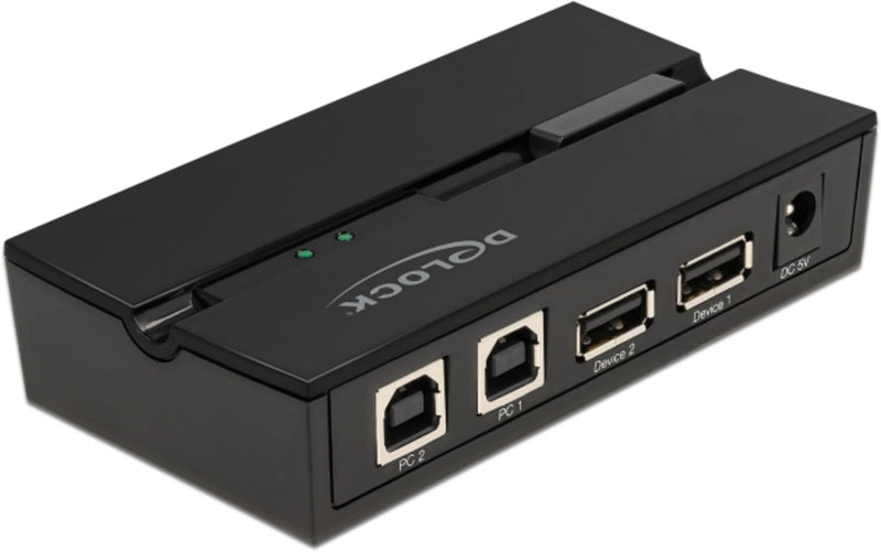 Delock USB 2.0 Switch f. 2 PC an 2Geräte USB-Umschalter, schwarz