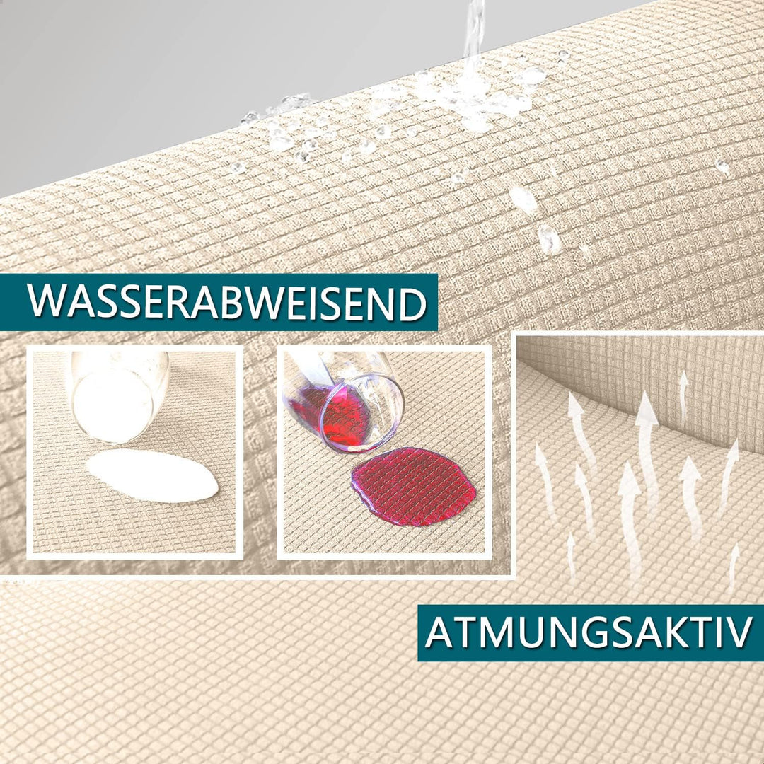 Granbest Premium Wasserabweisend 4 Stück Sektionssofa Sitzkissen Abdeckung Chaise Lounge Sofa Protec