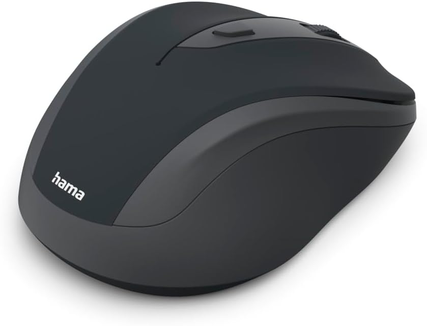 Hama Maus kabellos (optische Funkmaus ohne Klickgeräusch, ergonomisches Design, 6 Tasten, mit Browse
