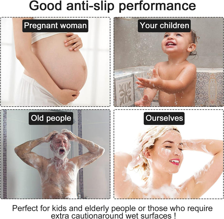 Duschmatte rutschfest,80 x 80 cm Weich Komfort Badewannenmatte mit Ablauflöchern,Anti-Schimmel,Schne