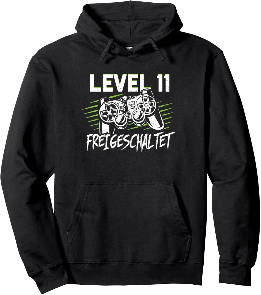 11. Geburtstag Jungen Video Gamer Level 11 Unlocked Kids Pullover Hoodie