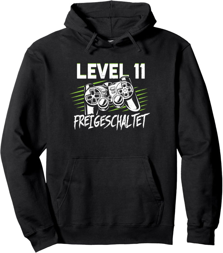 11. Geburtstag Jungen Video Gamer Level 11 Unlocked Kids Pullover Hoodie