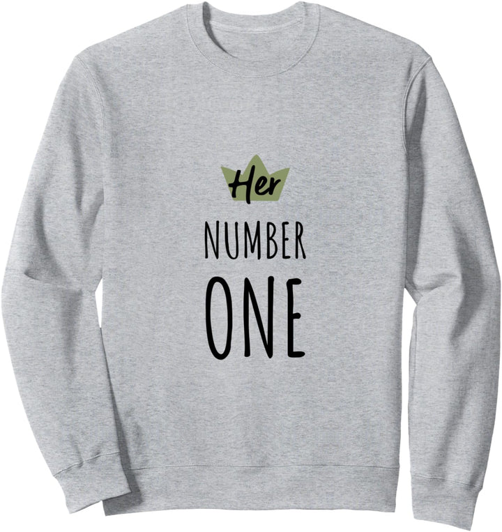 Her & His NUMBER ONE |Couple Love Look Set2503 Partnerlook Sweatshirt