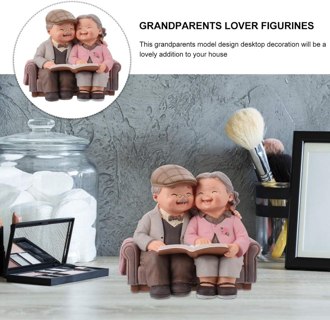 BESPORTBLE Miniatur Fee Garten Figuren Oma Opa Statue Kleine Feen Figuren Kuchen Figuren Älteres Paa
