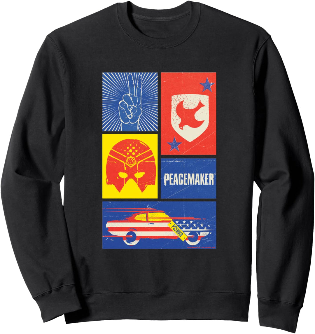 Peacemaker Sign, Shield, Helmet and Car Sweatshirt