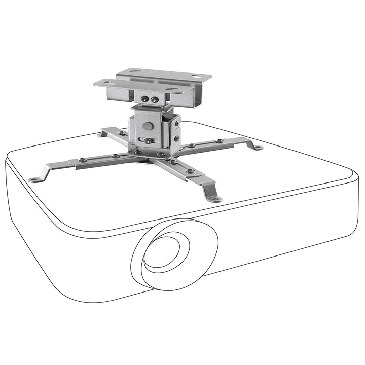 celexon neigbare und schwenkbare Beamer-Deckenhalterung universal MultiCel1200S - Silber - 12 cm Dec