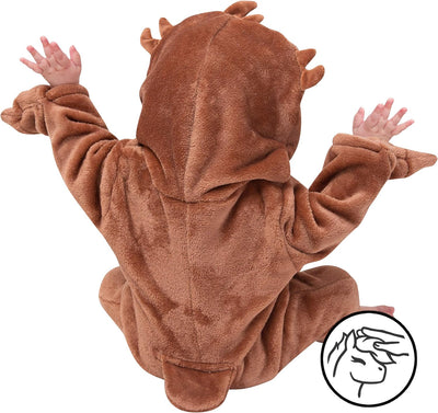 corimori (Baby Onesie Henry das Faultier Süsses Tier Plüsch-Kostüm Strampler Dunkel-Braun Beige (60-