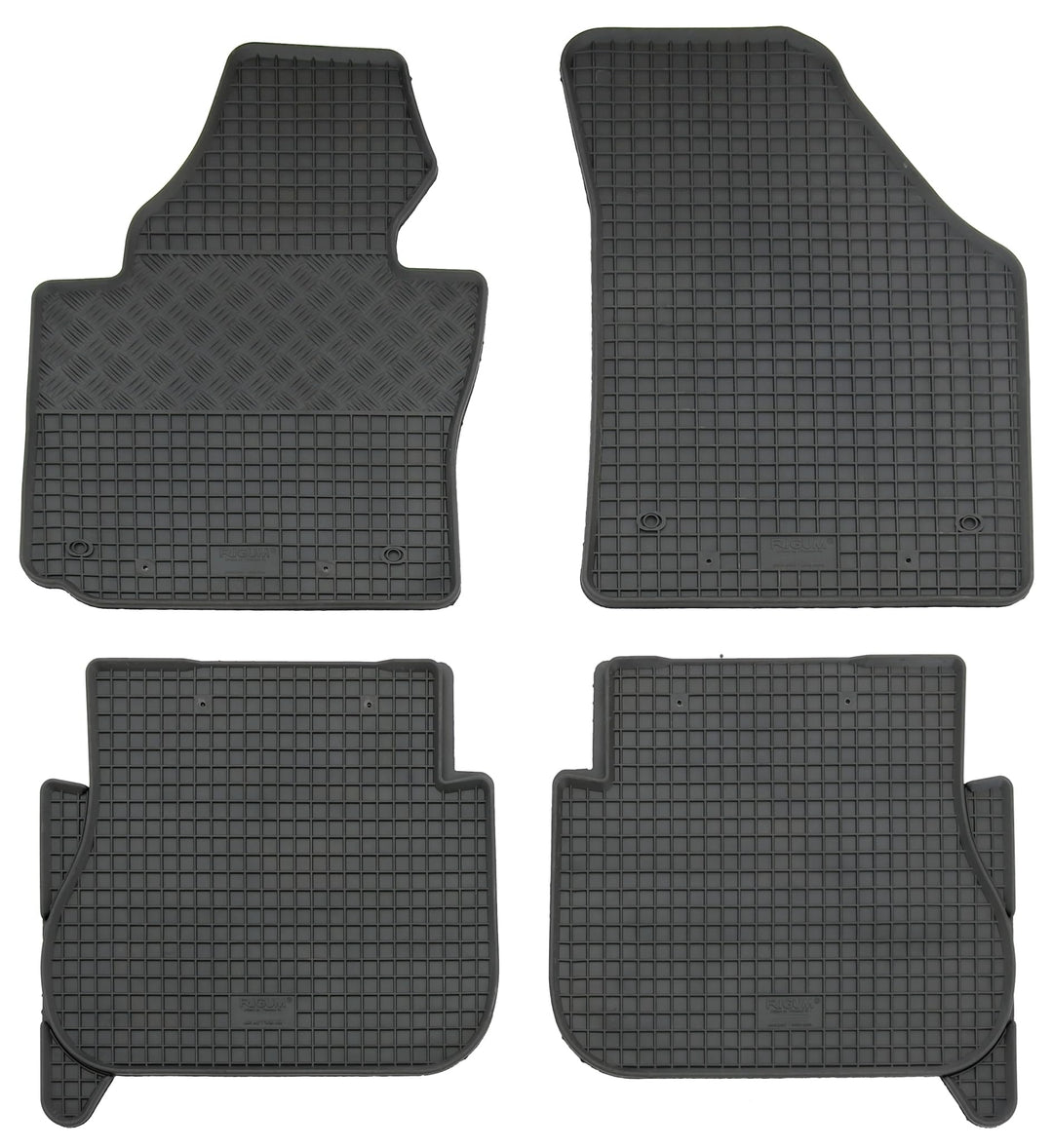 Gummi Fussmatten Set, 4teilig, Gummifussmatten Gummimatten Matten