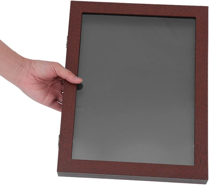 Cabilock Trikots-Vitrine aus Holz, Transparente T-Shirt-Vitrine mit Glas für Wand und Tischmontage,