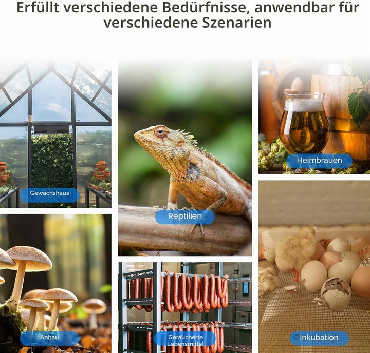Inkbird IHC-200 Feuchtigkeitsregler 220V Play und Plug Hygrostat,Luftbefeuchter Luftentfeuchter für