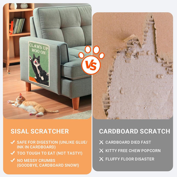 SOLDAY Kratzmatte Katze für Boden, Wand, Teppich, Couchmöbel, 56x33 cm Anti-Kratzer Möbel Schutz, Kr