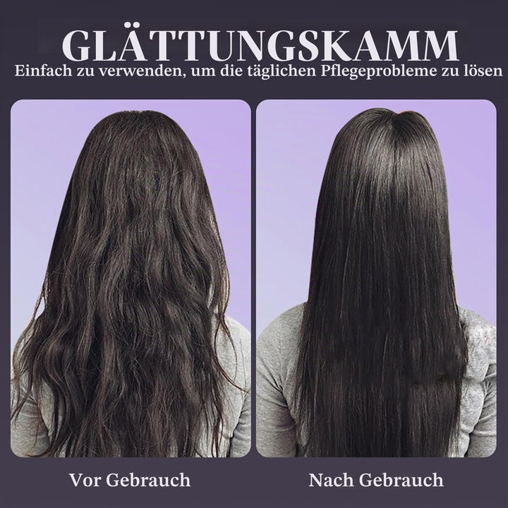 Stylingbürste für Kurze Haare Langes, Glättbürste Kabellos, Haarbürste Elektrisch, 4 Wärmestufen, 16