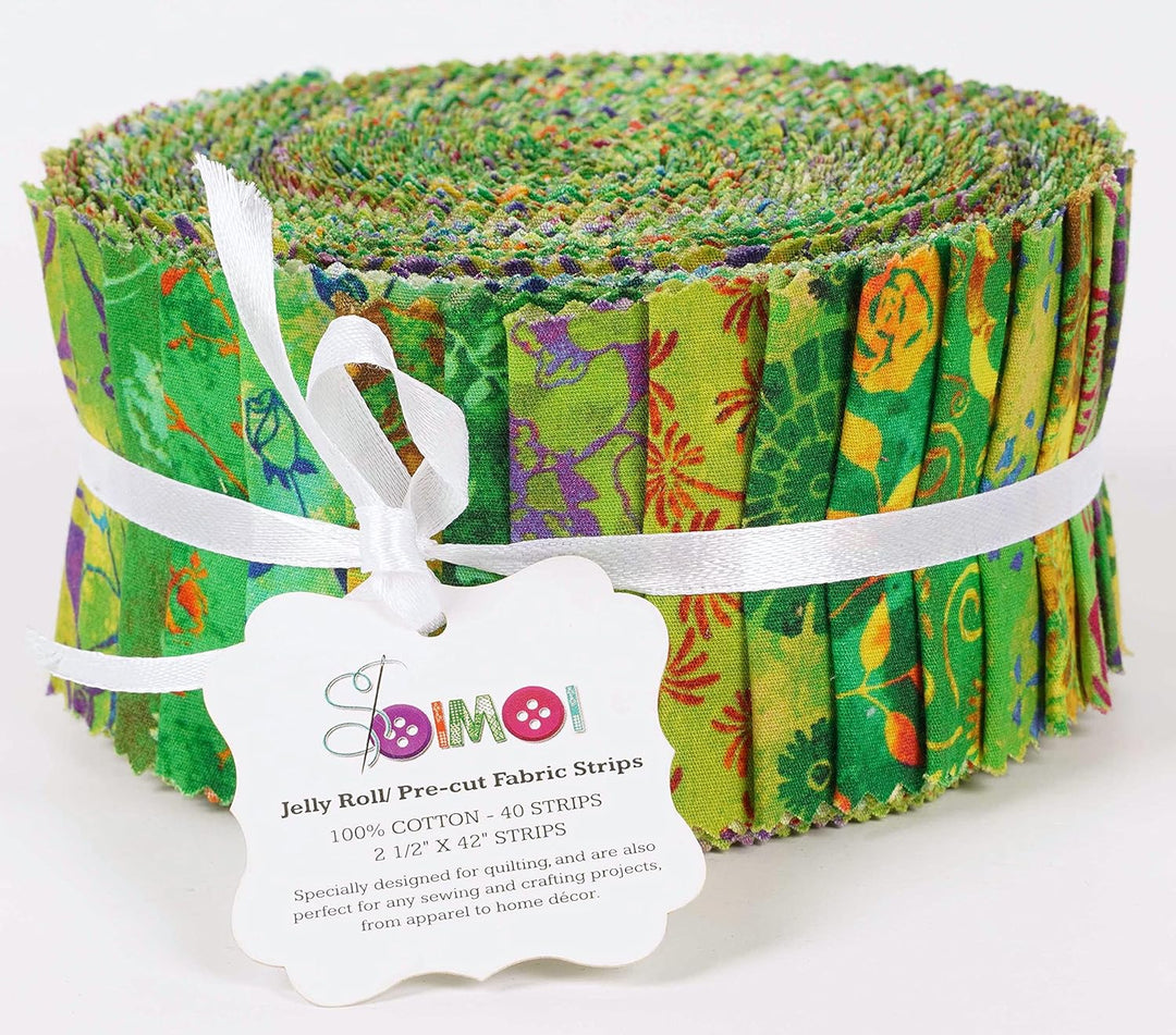 Soimoi 40 Stucke Batik Print Baumwolle Vorausstehende Stoffe Fur Quilting Craft Strips 2.5X42Zoll Ge