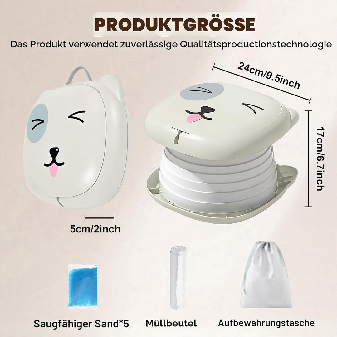 Faltbarer Toilettensitz für Kinder, Reisetöpfchen für Auto, Outdoor &amp; Indoor, Praktisch für Camping