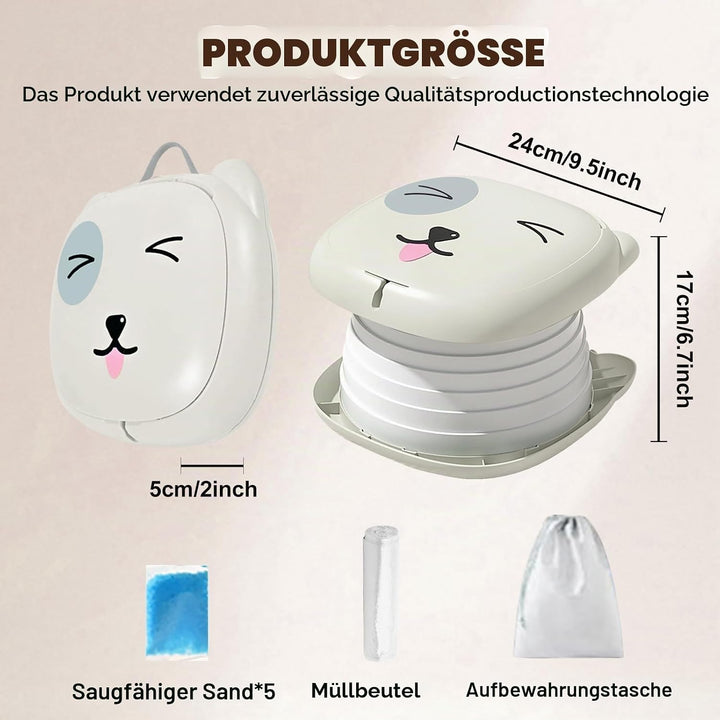 Faltbarer Toilettensitz für Kinder, Reisetöpfchen für Auto, Outdoor &amp; Indoor, Praktisch für Camping