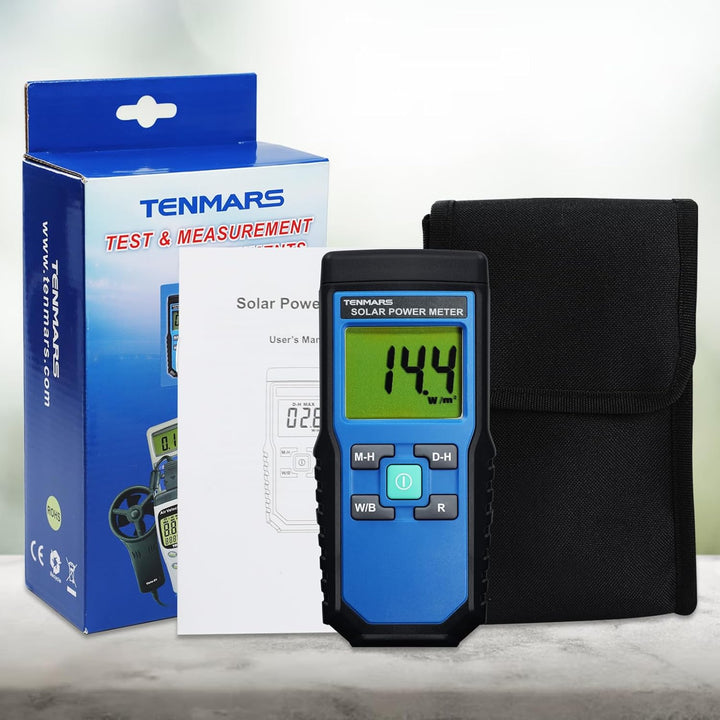 Handheld Digital Solar Leistung Meter (Pyranometer) 2000 W/m2, 634BTU / (ft2xh) Messung Solarstrahlu