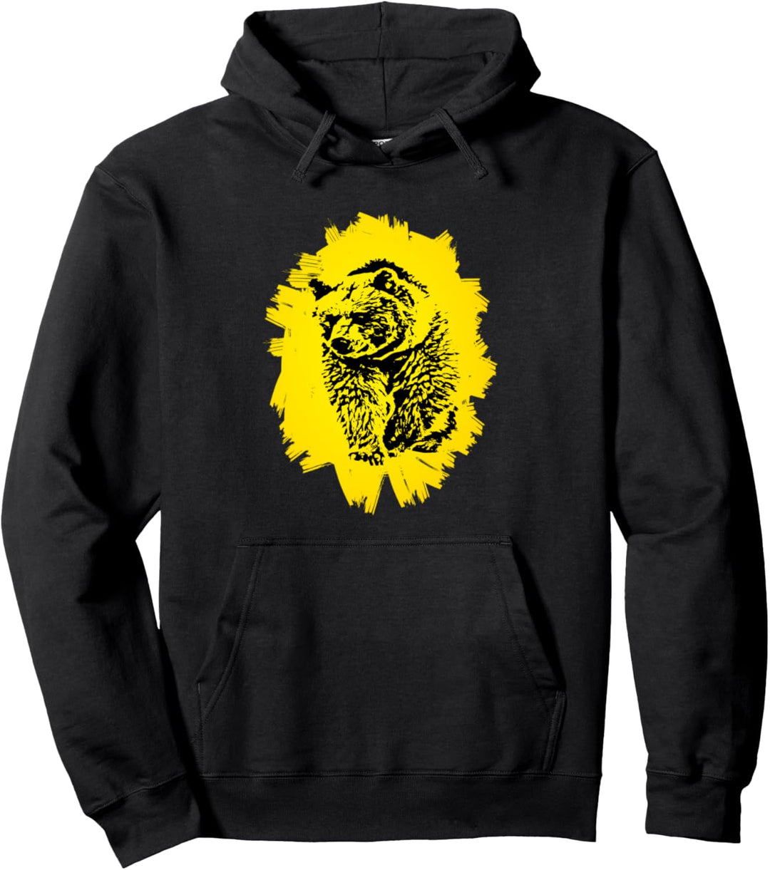 Grizzly Grizzlybär Motiv Bären Bär Raubtier Krallen Zähne Pullover Hoodie