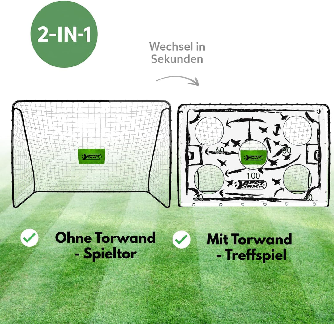 Best Sporting Fussballtor mit Torwand I Fussballtor Kinder mit verschiedenen Farbmotiven I Fussball