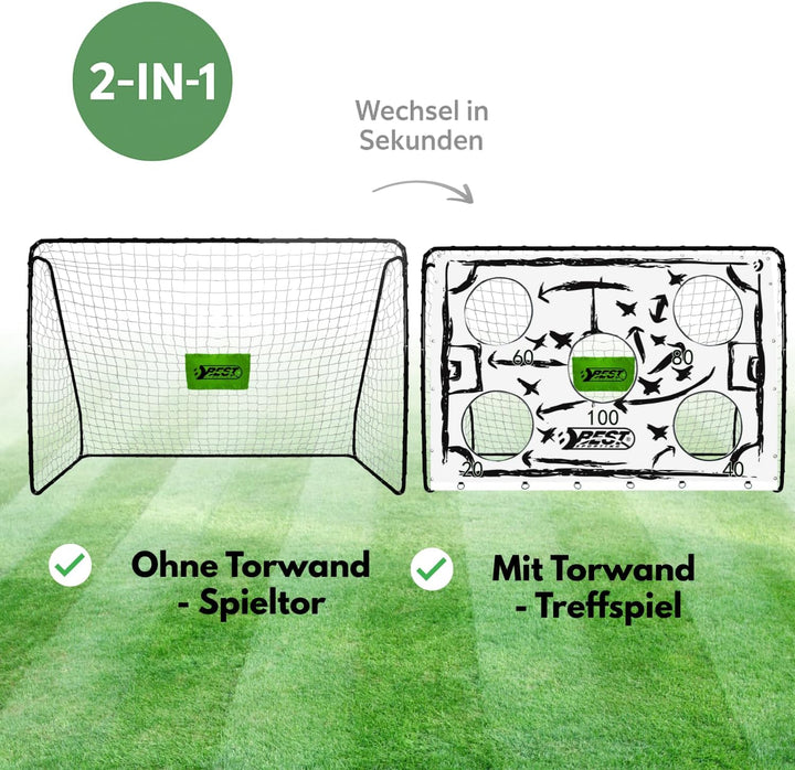 Best Sporting Fussballtor mit Torwand I Fussballtor Kinder mit verschiedenen Farbmotiven I Fussball
