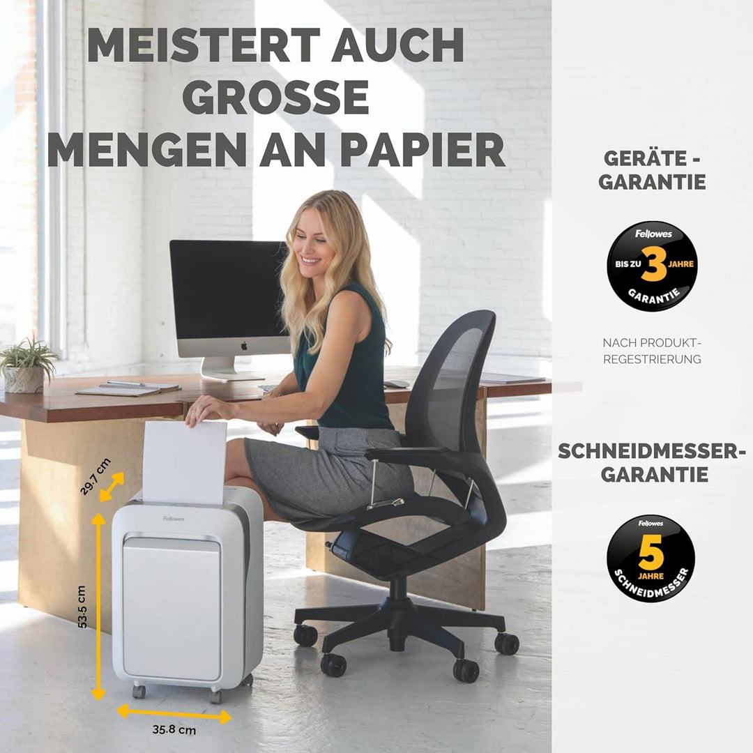 Fellowes Schredder Aktenvernichter LX211, 15 Blatt Micro-Cut P-5, Datenschutzkomformer Papierschredd