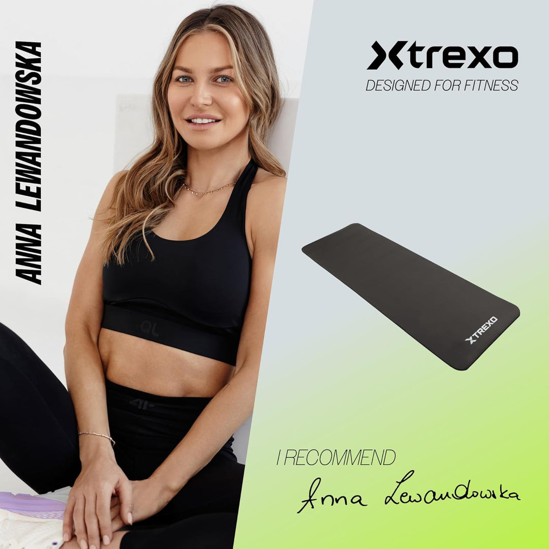 TREXO NBR Übungsmatte in Hellrosa 183 x 61 cm Material von aussergewöhnlicher Haltbarkeit und Flexib