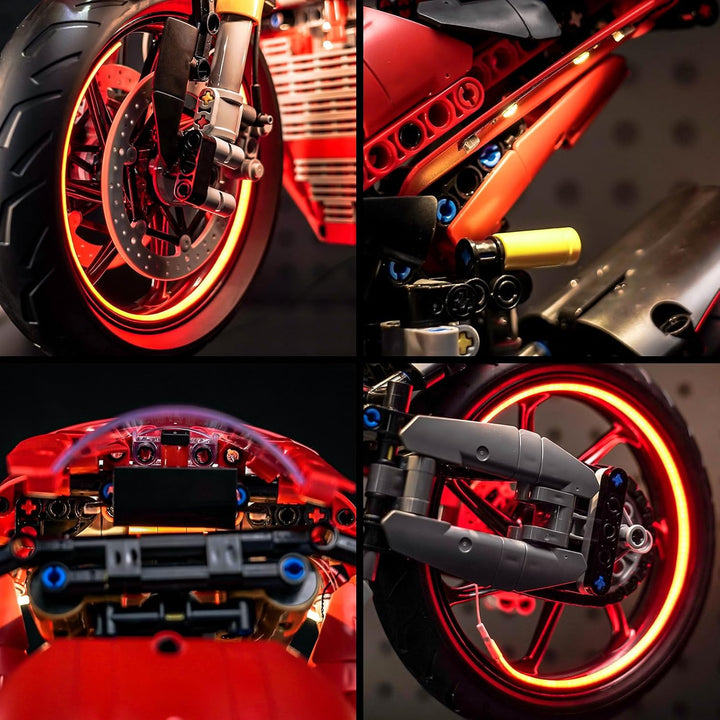 BrickBling Led Licht Set Kompatibel mit Lego Ducati Panigale V4 S Motorcycle 42202 (Kein Modell), De