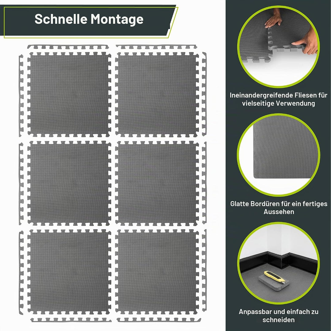 ProsourceFit extra Dicke Puzzle-Übungsmatte, Eva-Schaumstoff, ineinandergreifende Fliesen für schütz