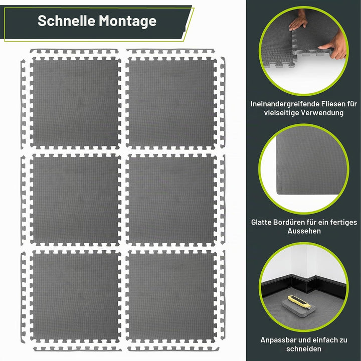 ProsourceFit extra Dicke Puzzle-Übungsmatte, Eva-Schaumstoff, ineinandergreifende Fliesen für schütz