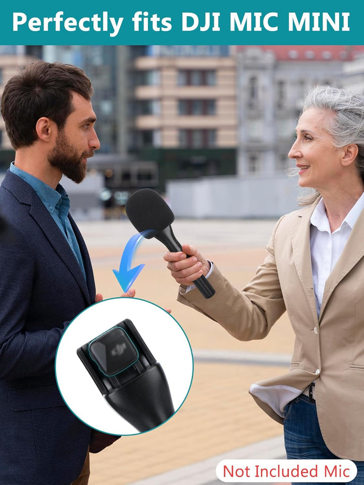 YOUSHARES Interview GO Handheld Adapter für DJI Mic Mini - Halterung Handadapter Griff mit Schaumsto