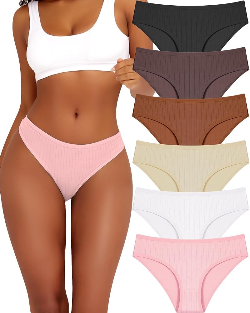 BeReady 6er Pack Unterhosen Damen Baumwolle Stretch Slips Baumwoll Hipster Bequeme Unterwäsche Cotto