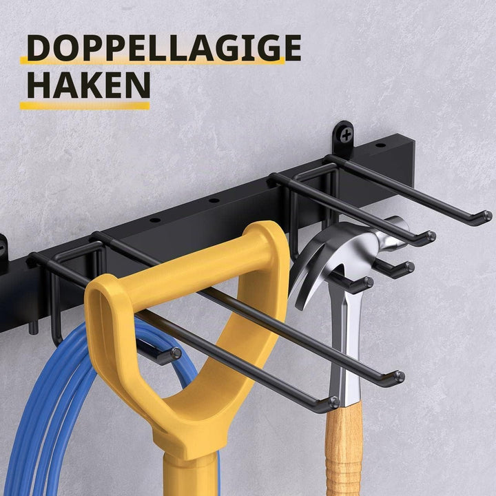 Bomclap Garagen Gerätehalter 51 inch, Metall Wandhaken 12 Haken Werkzeugregal Wand Werkzeughalter fü