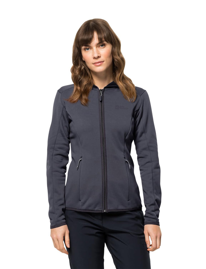 Jack Wolfskin Damen Baiselberg Hooded Fz W Fleecejacke L Dolphin, L Dolphin