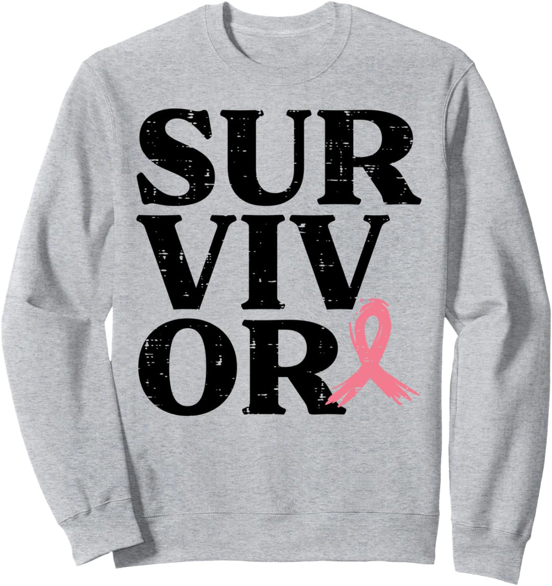 Survivor Pink Ribbon Warrior Brustkrebs Bewusstsein Frauen Sweatshirt