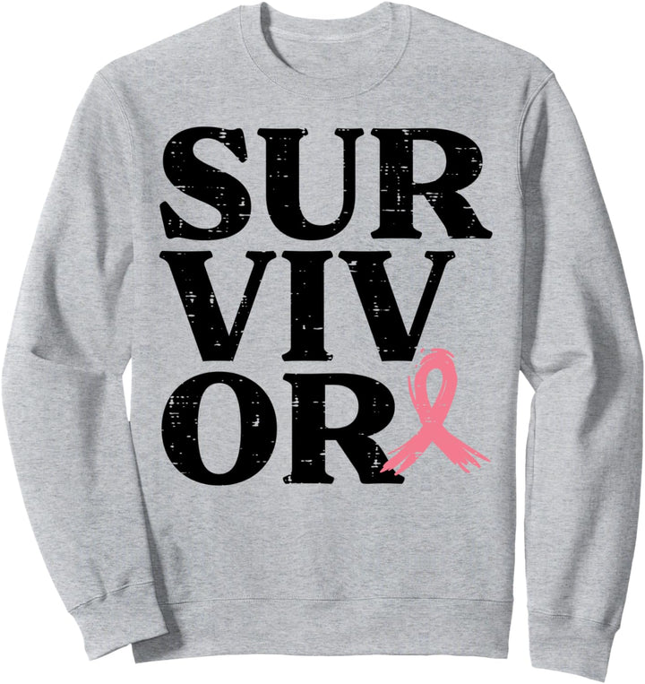 Survivor Pink Ribbon Warrior Brustkrebs Bewusstsein Frauen Sweatshirt