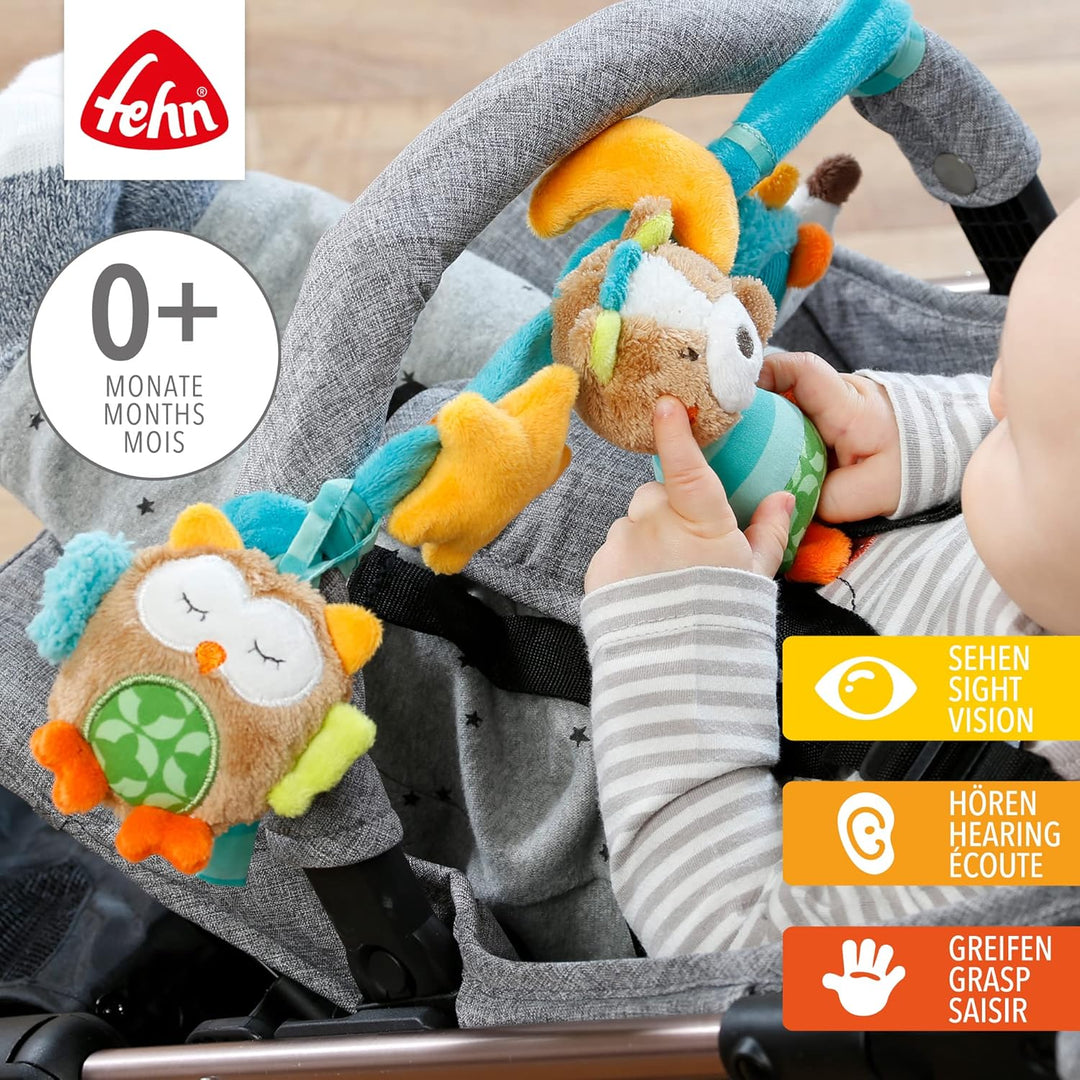 Fehn Kinderwagenkette Baby Mobile Sleeping Forest – Babymobile Kette mit süssen Anhänger Figuren - B
