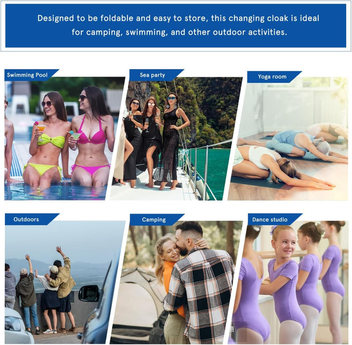 WRITWAA Tragbare Umkleidekabine Aus Polyester Sichtschutz Umkleidezelt Für Strand Schwimmen Camping