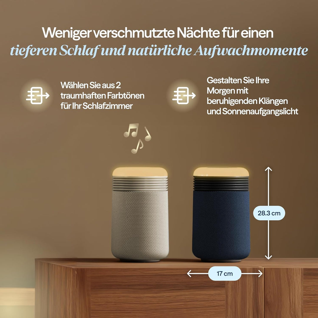 BLUEAIR Mini Restful Luftreiniger fürs Schlafzimmer, mit HEPASilent™ Filter, Sonnenaufgangs-Wecklich