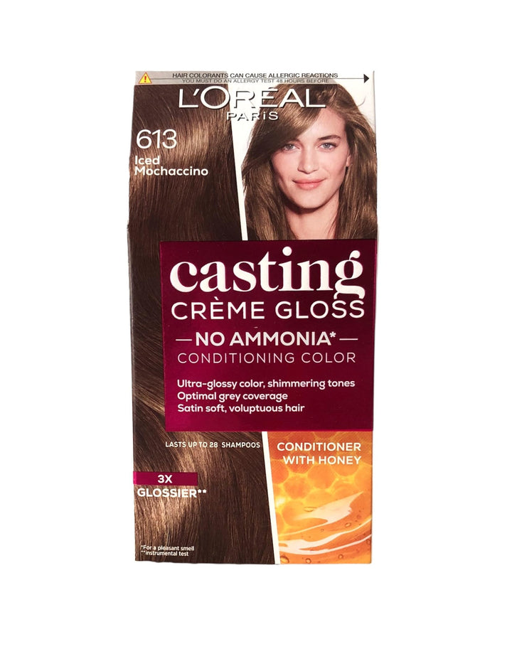 Loreal Casting Creme Gloss Iced Mocha 613 613 Iced Mocca 3 Stück (1er Pack), 613 Iced Mocca 3 Stück