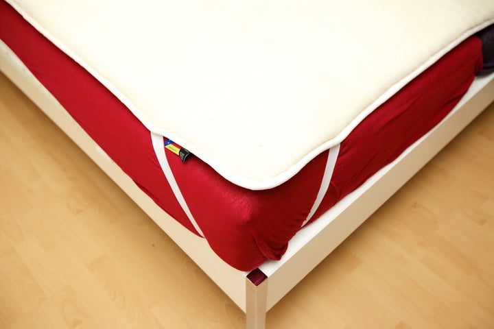 Unterbett, Matratzenauflage, Bettauflage, Schonbezug 100% Wolle (90x200), 90x200