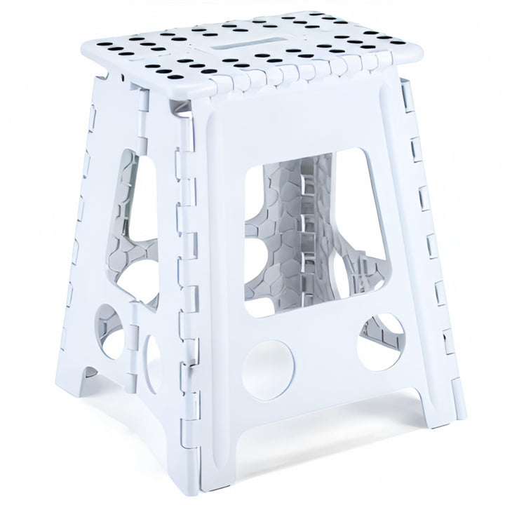 DIVID® Faltbarer Klapphocker 39cm (L) |Klapphocker|Duschhocker|Faltbar und Tragbar|130kg Belastbarke