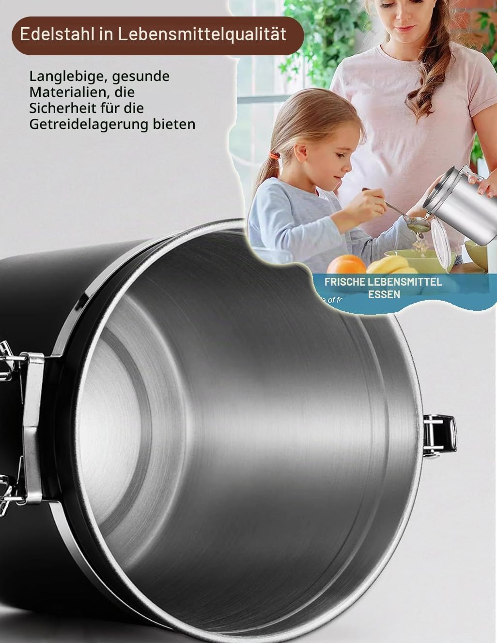 Kaffeedose Luftdicht mit Deckel Kaffeebohnen Behälter für Kaffeepulver Bohnen Tee Mehl Müsli Zucker,