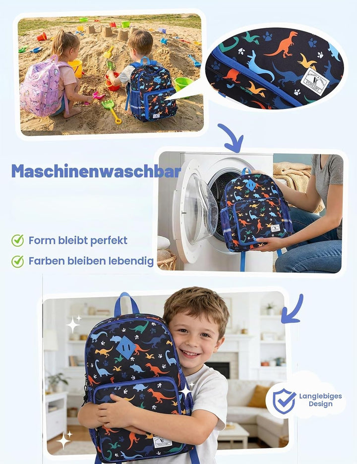 VX VONXURY Schulrucksack, Convertible Vorschule Kleinkind Jungen Bookbag Passt A4 Ordner (Blue Shark